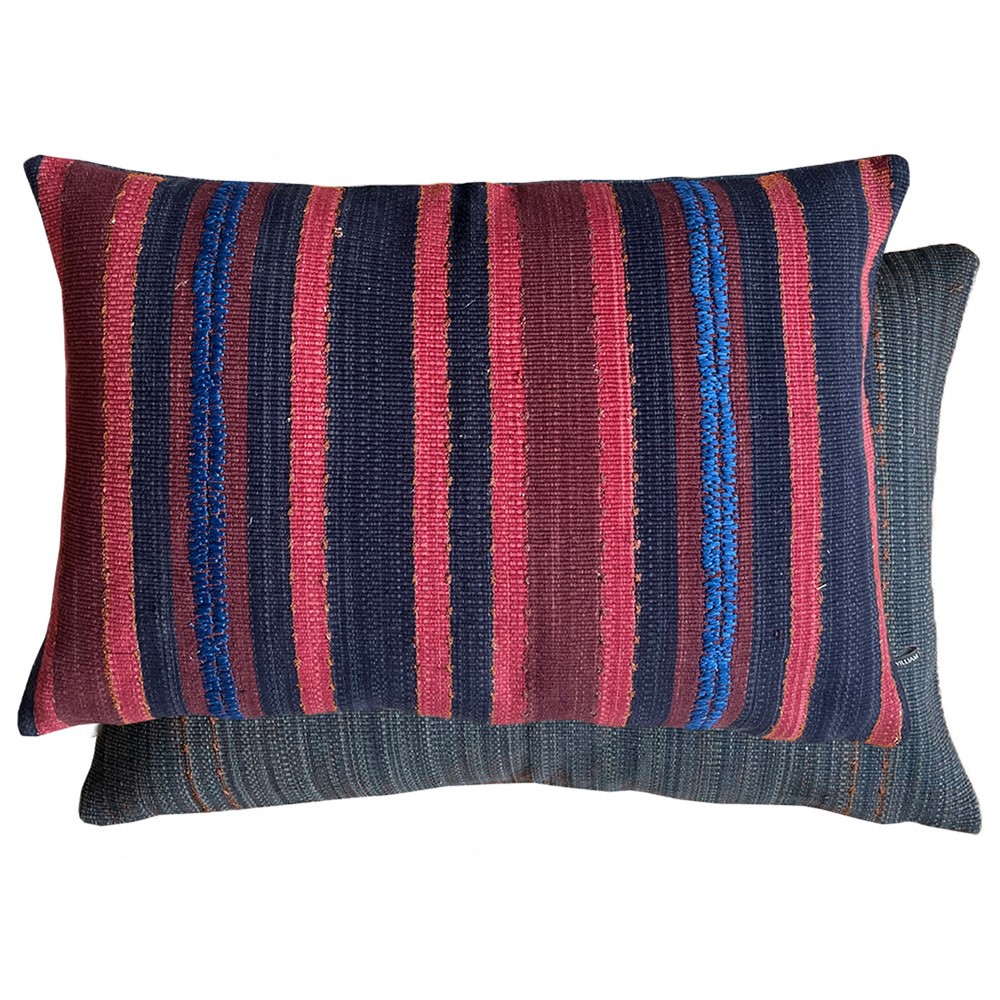 Naraya Cotton Embroidered Cushion by William Yeoward in Rouge Red